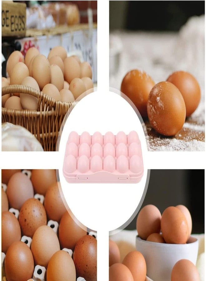 MITVIK Plastic 18 Egg Storage Tray, Lidded Egg Container for Fridge/Freezer, Stackable Egg Tray With Lid, BPA-Free Fridge Organizer Egg Storage Container (pink) - Image 5